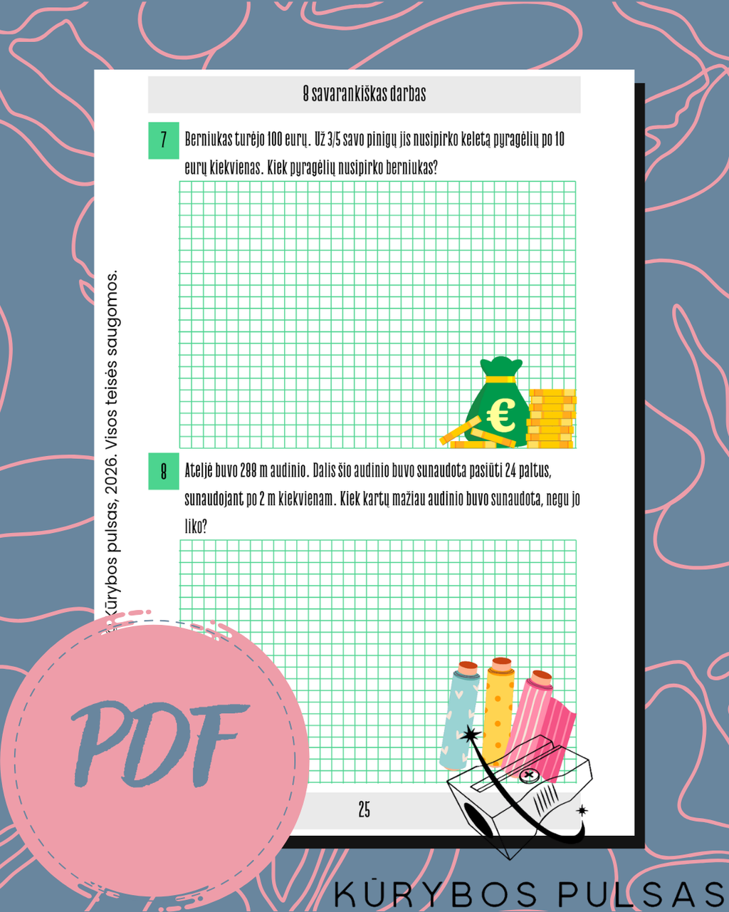 Savarankiško darbo užduotys 1–4 klasėms – rinkinys (PDF)