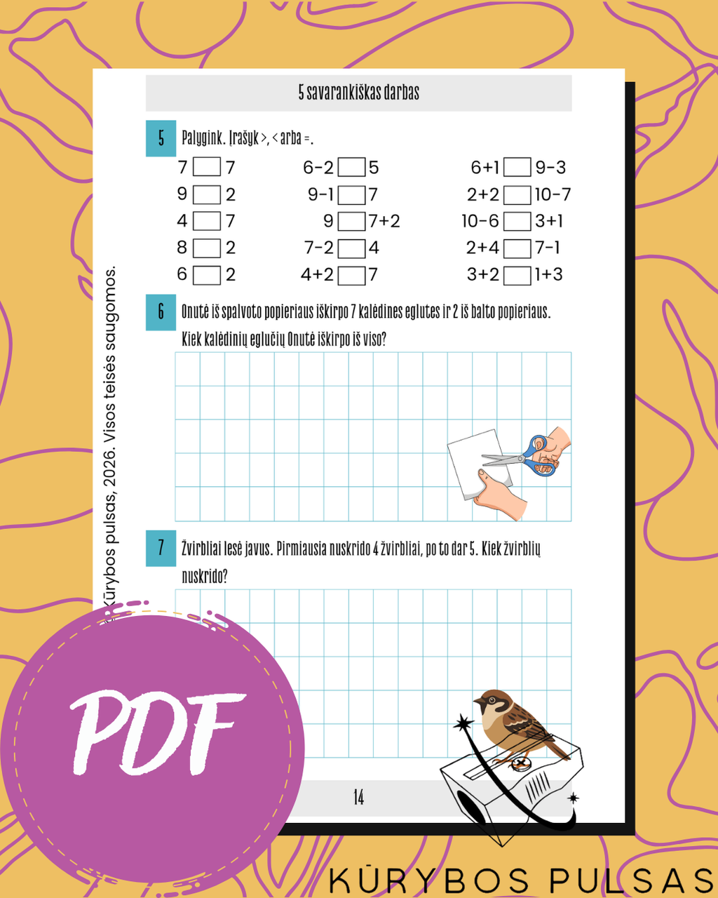 Savarankiško darbo užduotys 1–4 klasėms – rinkinys (PDF)