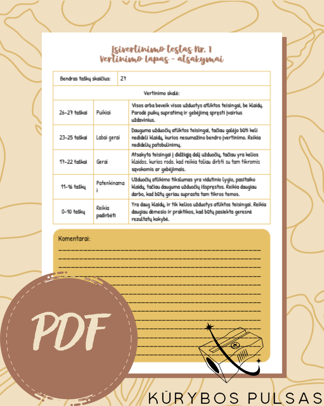 Knygelė „Skaičiai ir skaičiavimai“ 1 klasei (PDF)