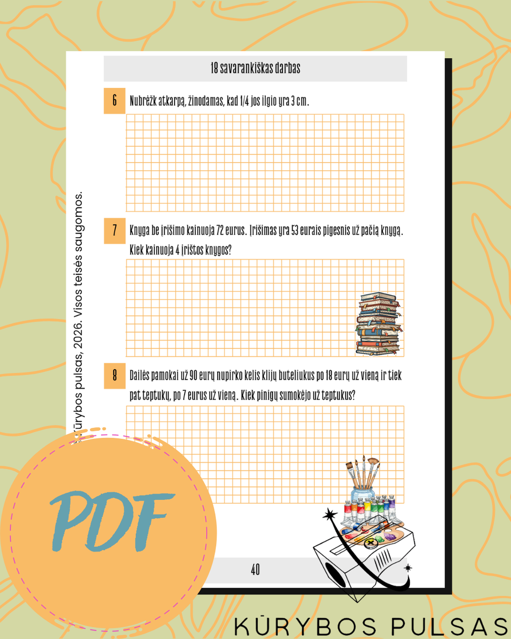 Savarankiško darbo užduotys 1–4 klasėms – rinkinys (PDF)