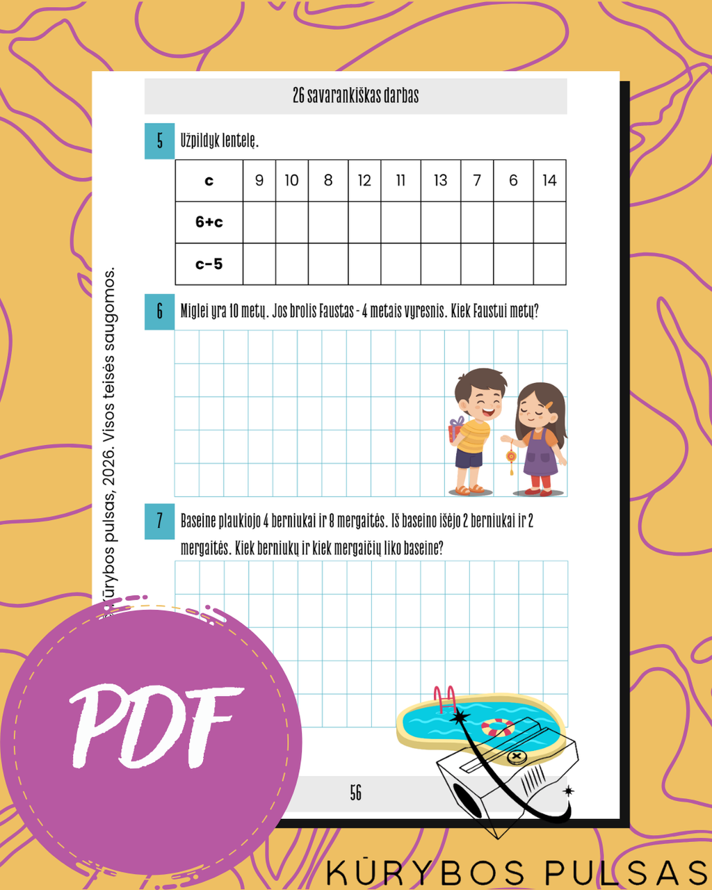 Savarankiško darbo užduotys 1–4 klasėms – rinkinys (PDF)