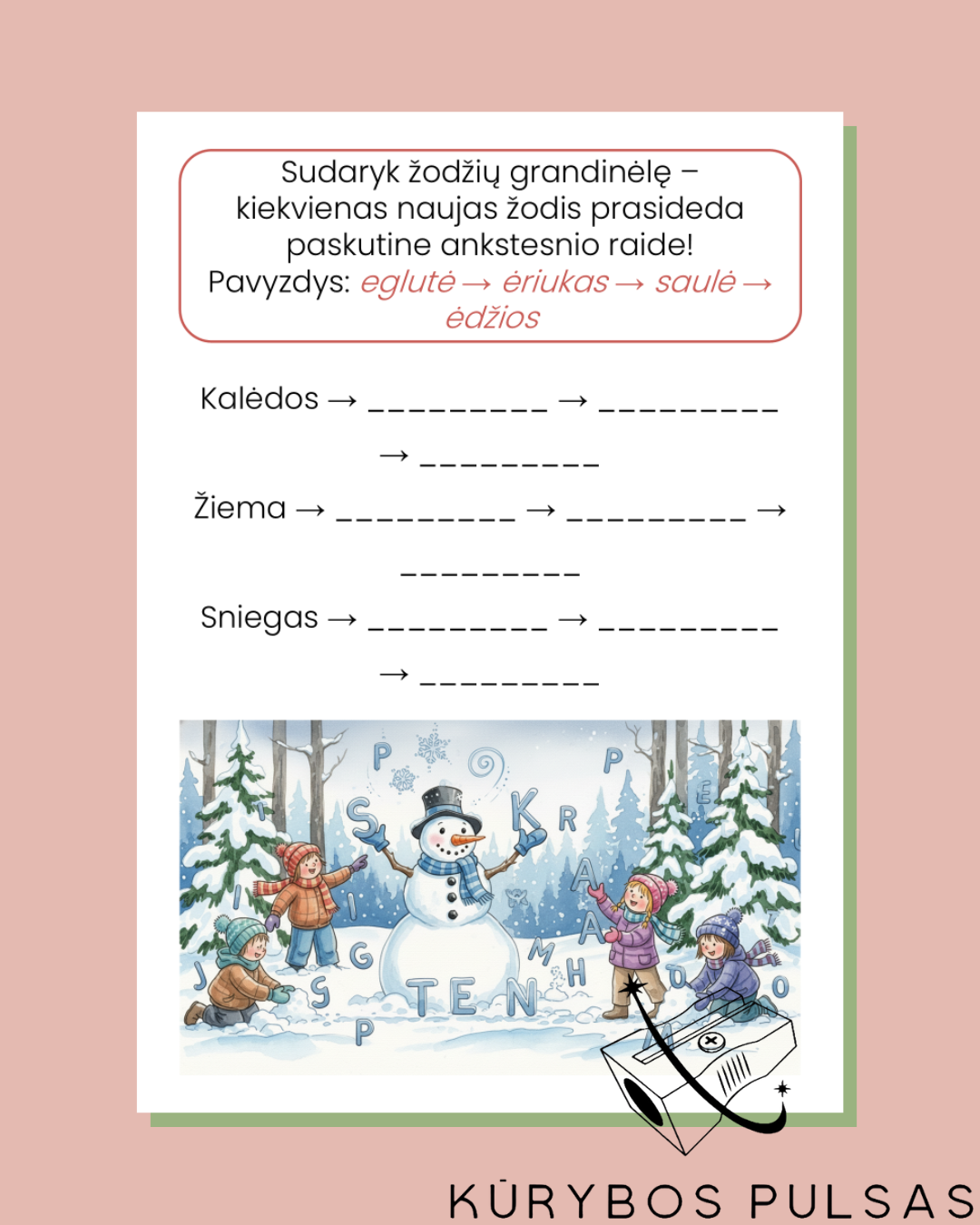 Knygelė „Kalėdos su raidėmis“