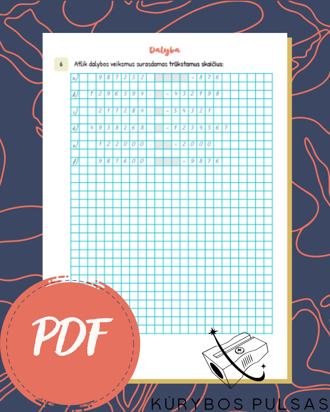 Knygelė „Skaičiai ir skaičiavimai“ 4 klasei (PDF)