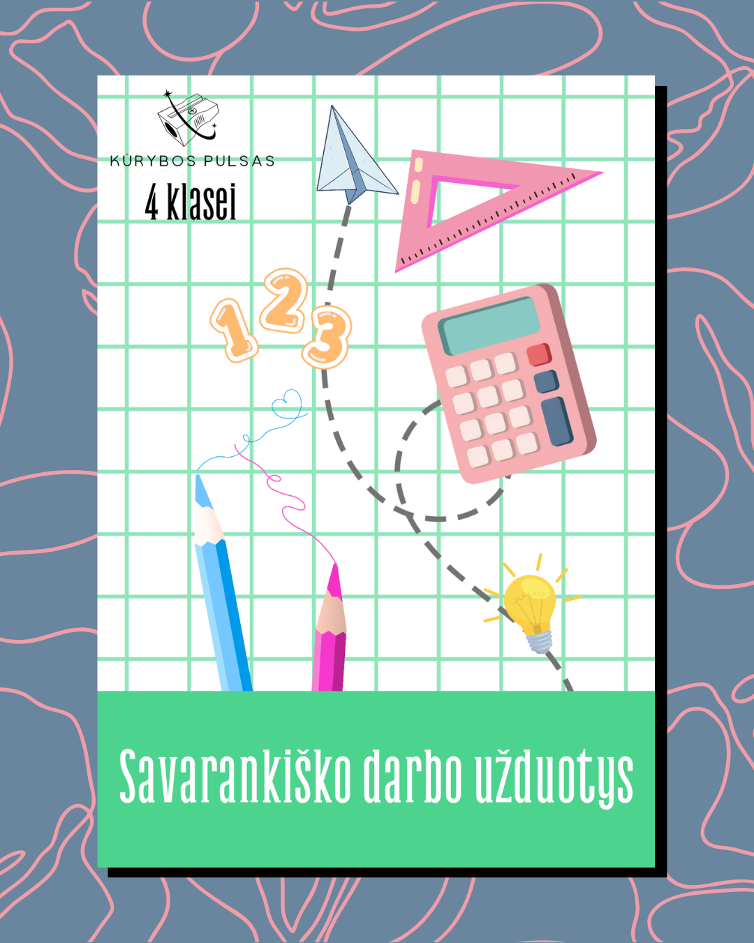 Savarankiško darbo užduotys 1–4 klasėms – RINKINYS (A5, spiralė)