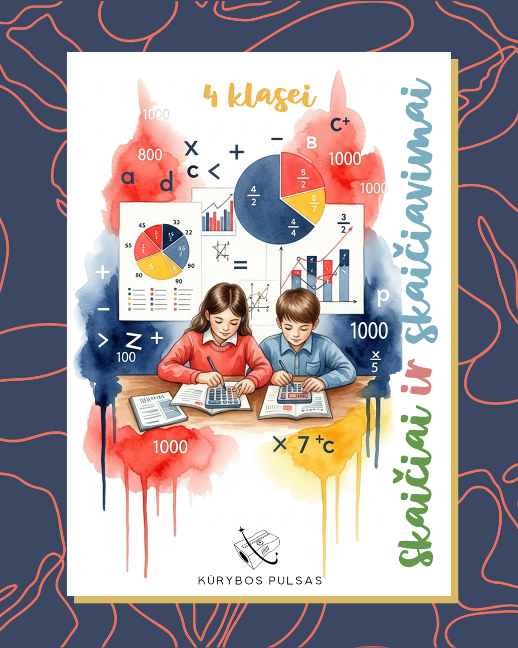 Knygelių „Skaičiai ir skaičiavimai“ 1–4 klasėms RINKINYS