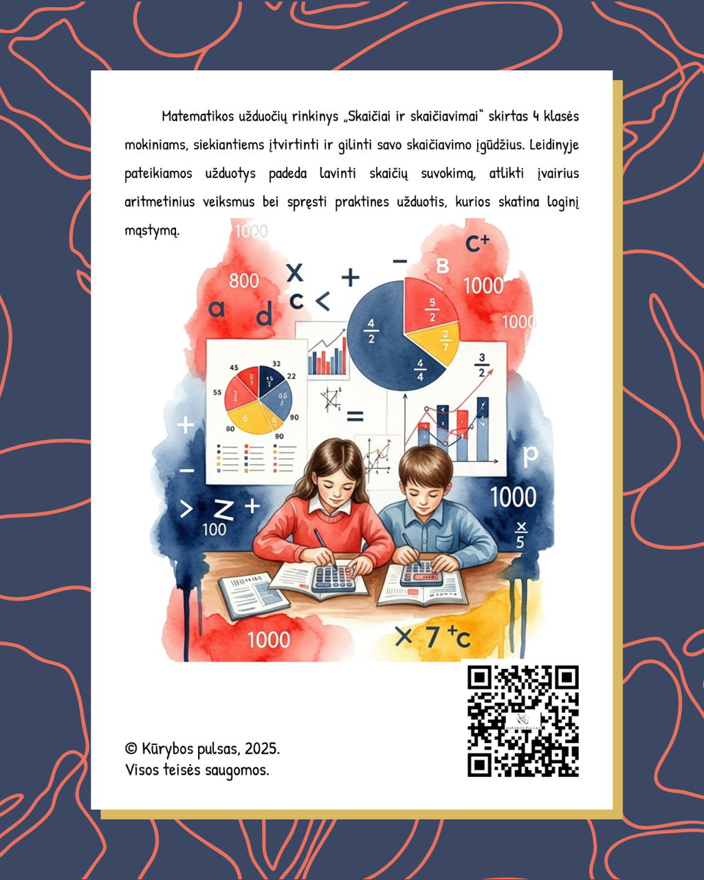 Knygelė „Skaičiai ir skaičiavimai“ 4 klasei (PDF)