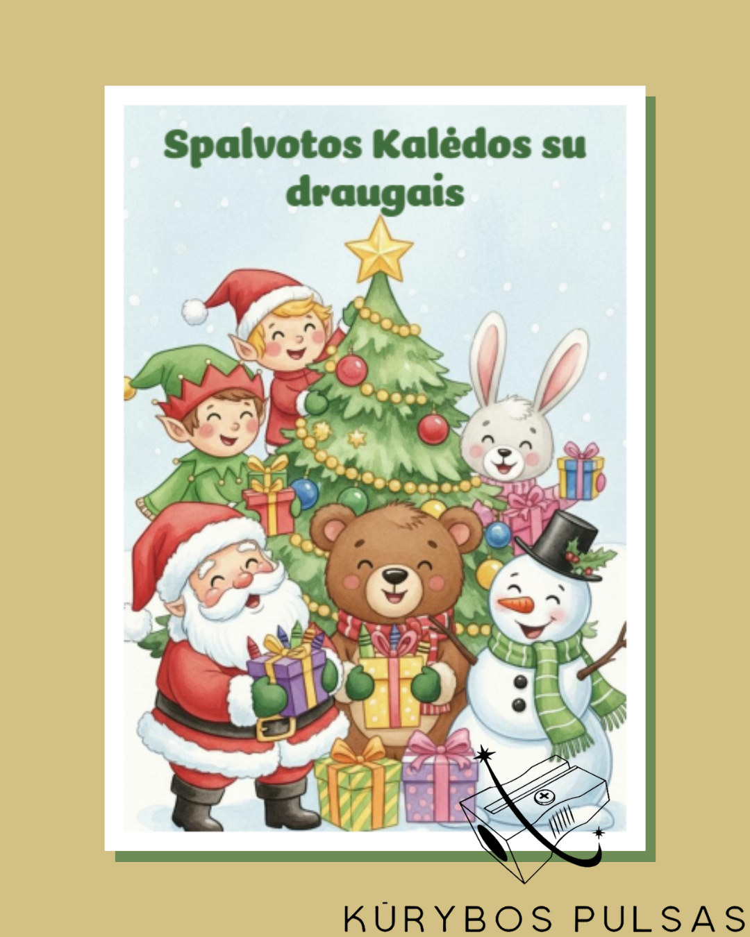 Spalvinimo knyga „Spalvotos Kalėdos su draugais“