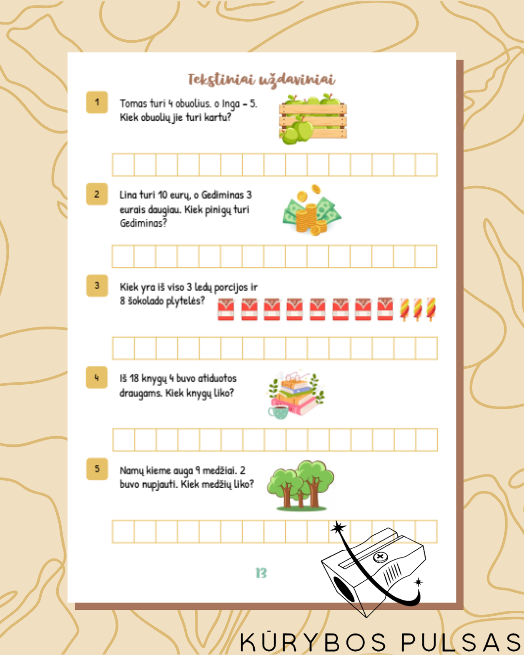 Knygelė „Skaičiai ir skaičiavimai“ 1 klasei