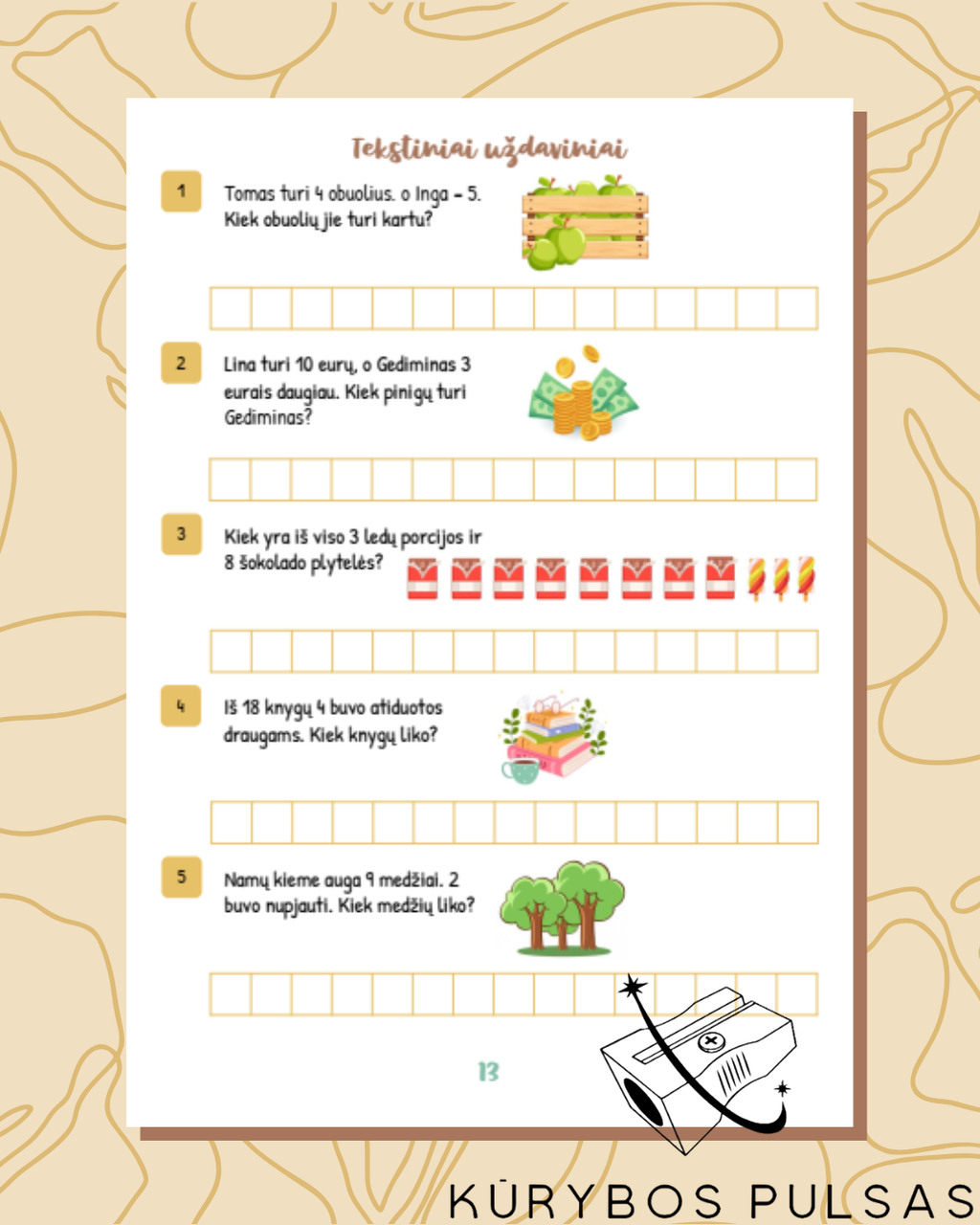 Knygelių „Skaičiai ir skaičiavimai“ 1–4 klasėms RINKINYS