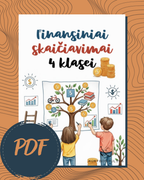 Knygelių „Finansiniai skaičiavimai“ 1–4 klasėms užduotys (PDF NEMOKAMAS)
