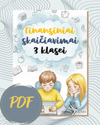 Knygelių „Finansiniai skaičiavimai“ 1–4 klasėms užduotys (PDF NEMOKAMAS)