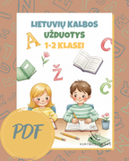 Lietuvių kalbos užduočių knyga 1–2 klasei (PDF)