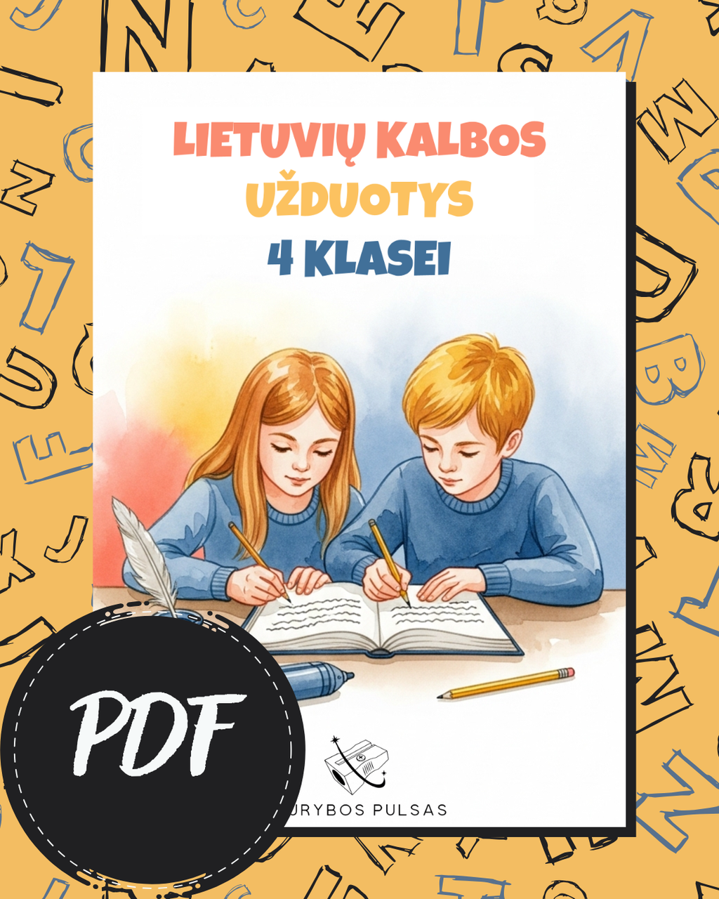 Lietuvių kalbos užduotys 4 klasei (PDF)