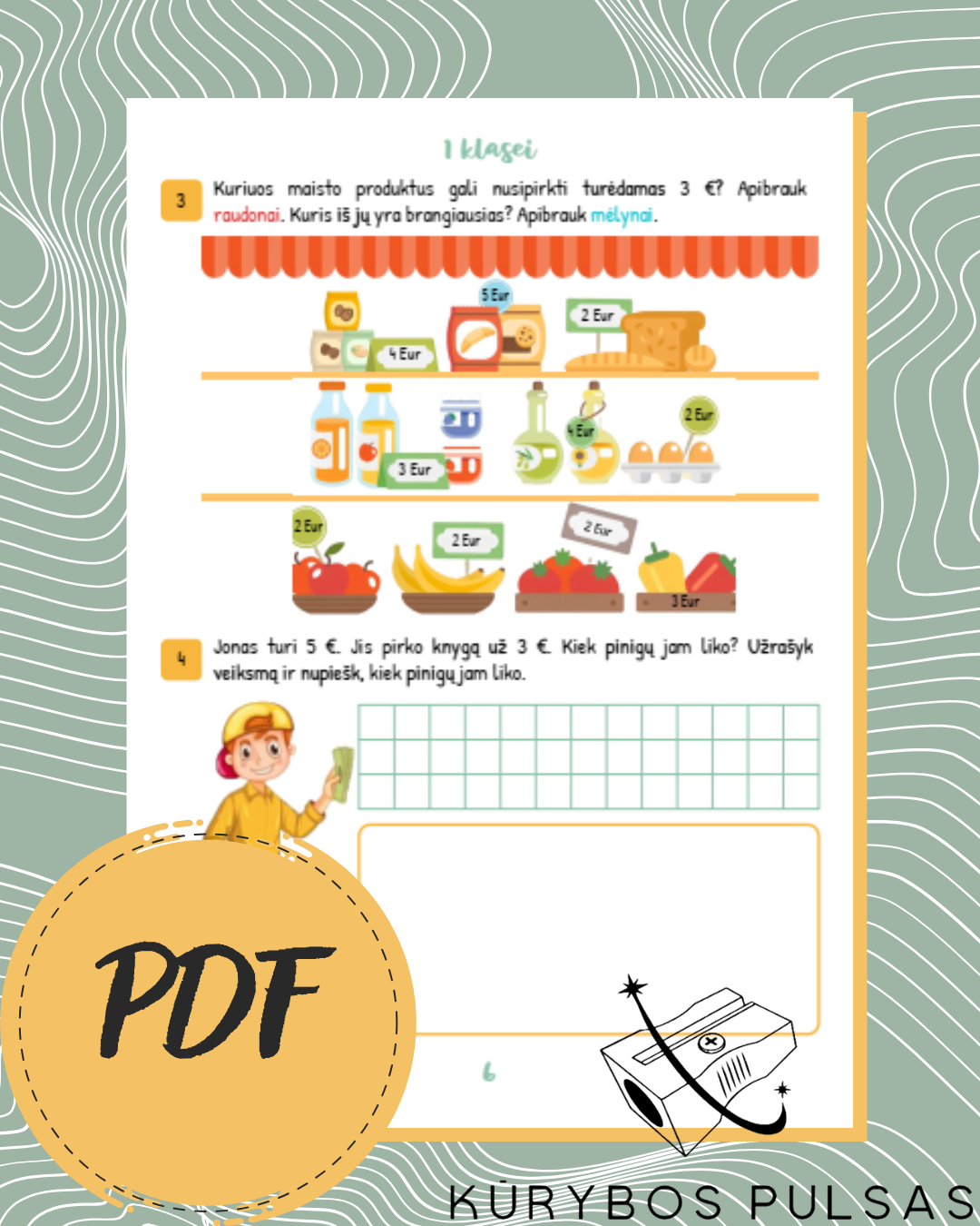 Knygelė „Finansiniai skaičiavimai“ 1 klasei (PDF)