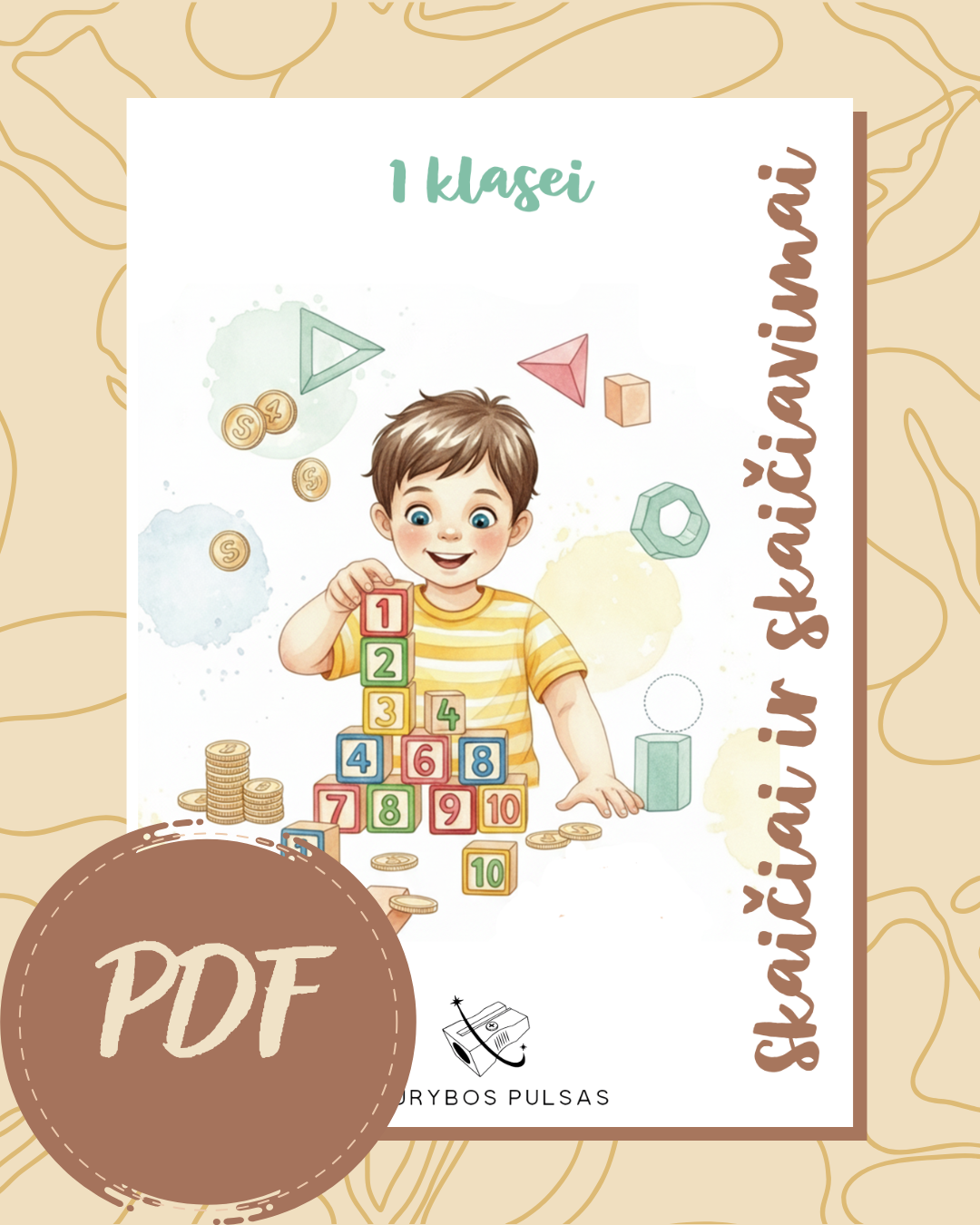 Knygelė „Skaičiai ir skaičiavimai“ 1 klasei (PDF)