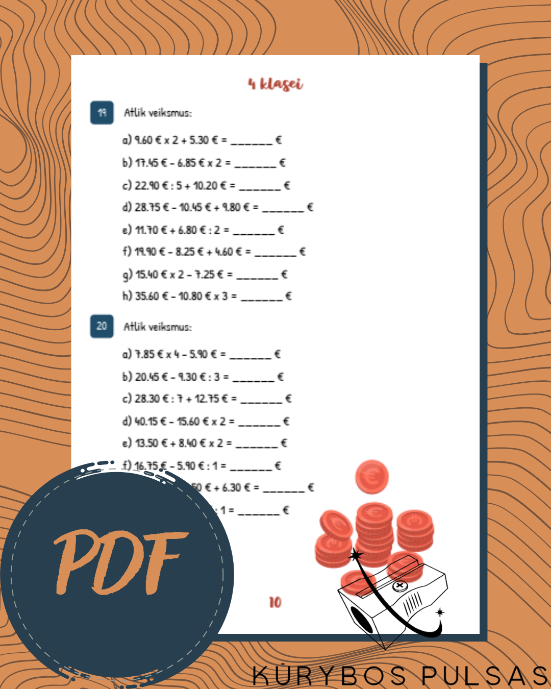Knygelių „Finansiniai skaičiavimai“ 1–4 klasėms užduotys (PDF NEMOKAMAS)