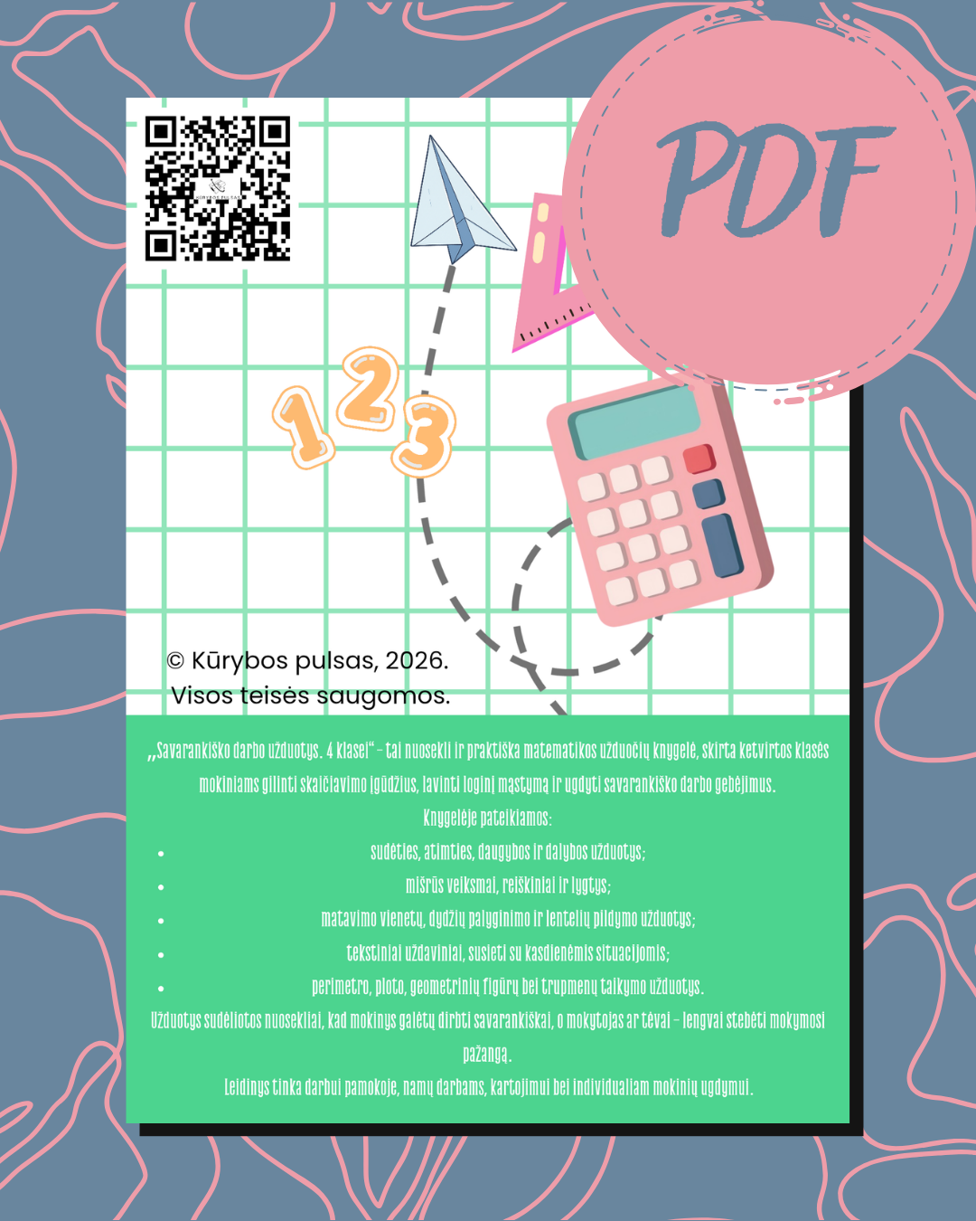 Savarankiško darbo užduotys 1–4 klasėms – rinkinys (PDF)