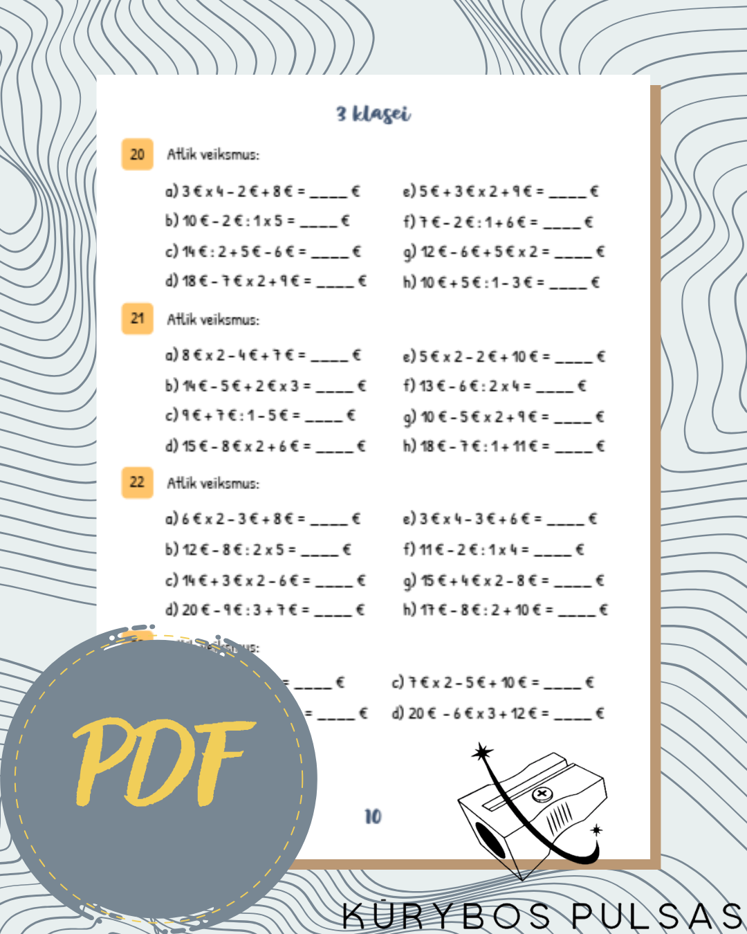 Knygelė „Finansiniai skaičiavimai“ 3 klasei (PDF)