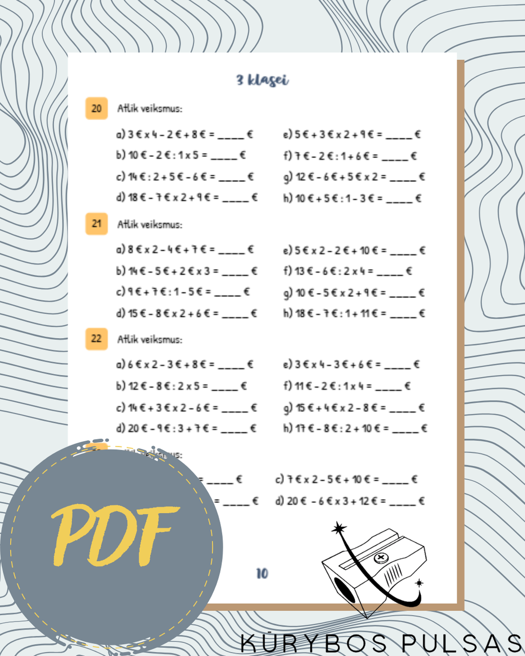 Knygelių „Finansiniai skaičiavimai“ 1–4 klasėms užduotys (PDF NEMOKAMAS)