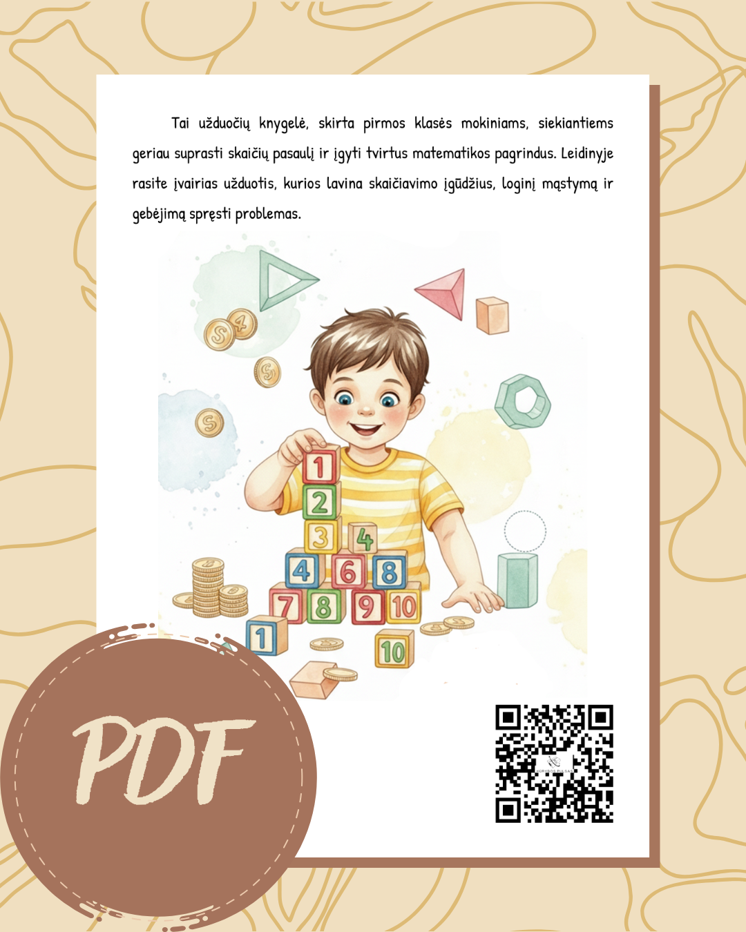 Knygelė „Skaičiai ir skaičiavimai“ 1 klasei (PDF)