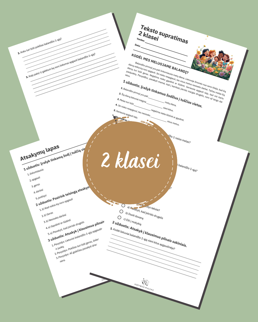 Balandžio 1-oji: Juokų ir Melagių diena – pamokos rinkinys 1–4 klasėms (skaidrės + teksto supratimas + užduotys)