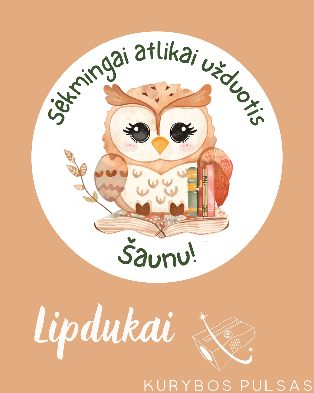 Lipdukai mokytojams (50 vnt., 17 dizainų)