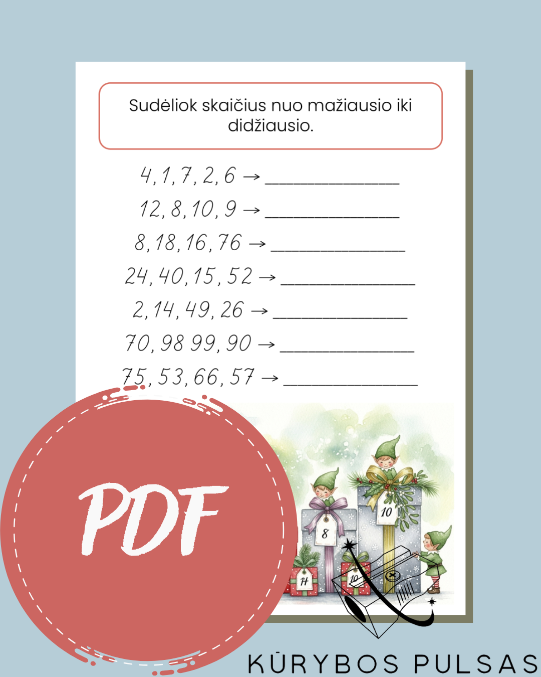 Šventinis RINKINYS „Mažajam mokinukui“ (PDF)