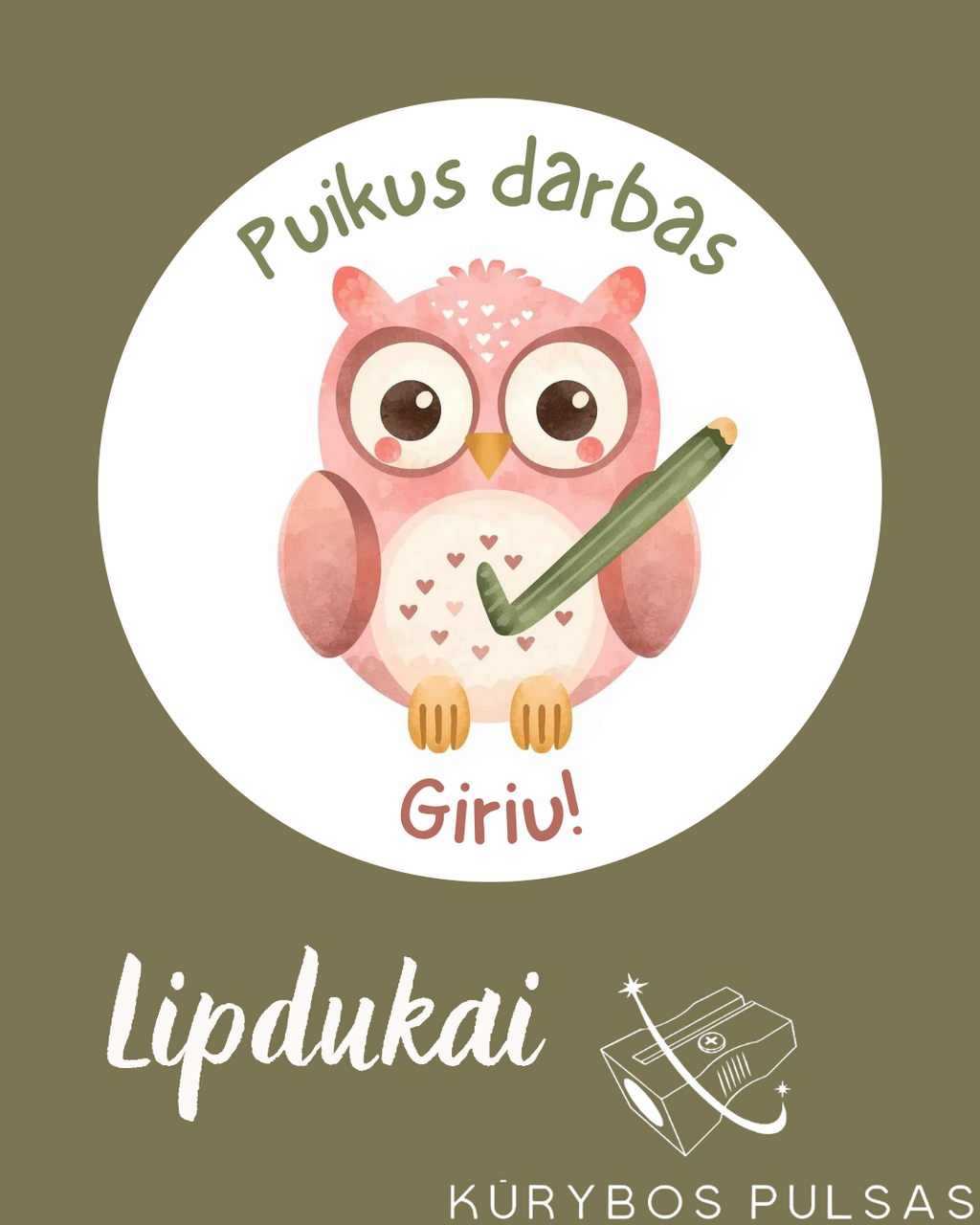Lipdukai mokytojams (50 vnt., 17 dizainų)
