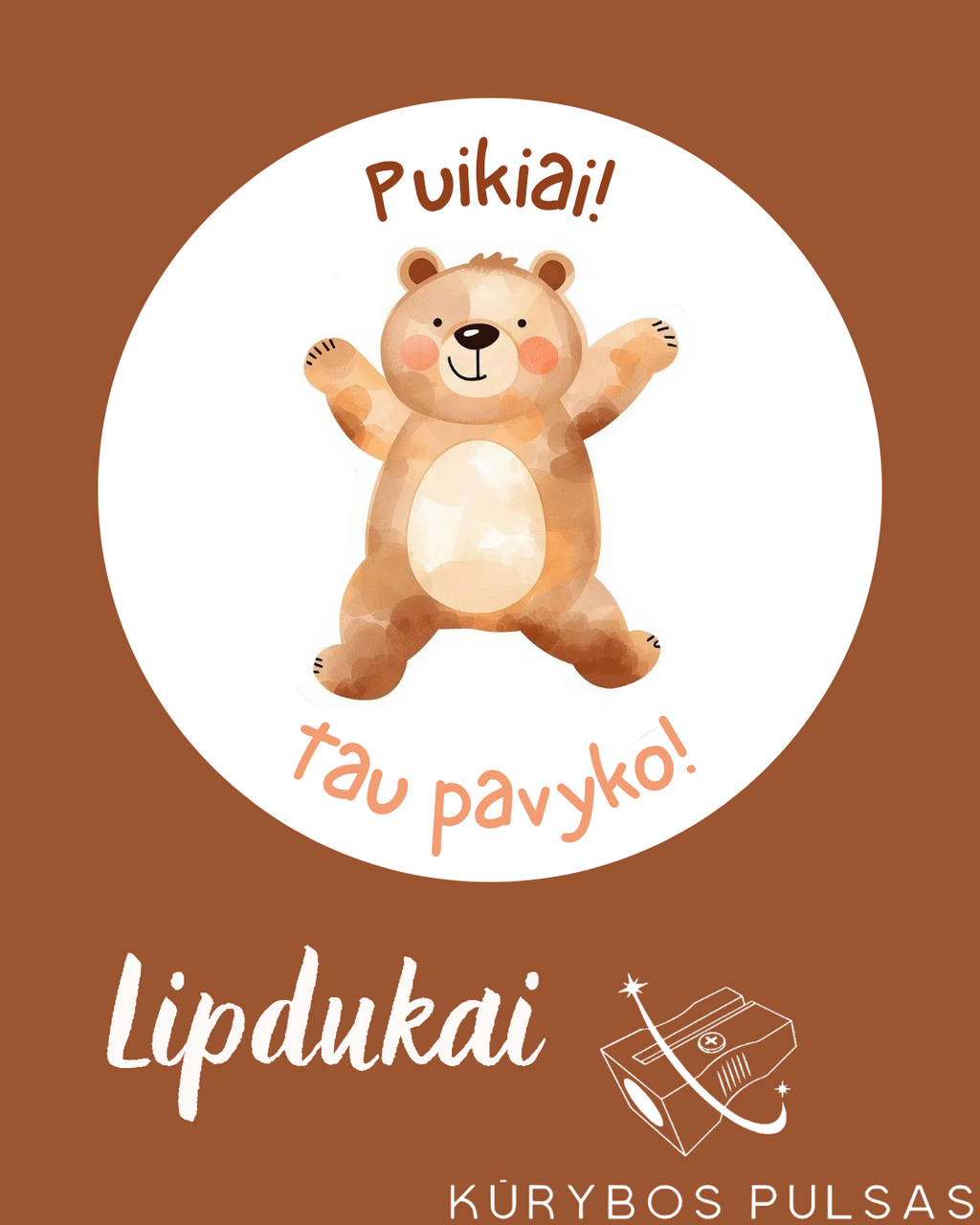 Lipdukai mokytojams (50 vnt., 17 dizainų)