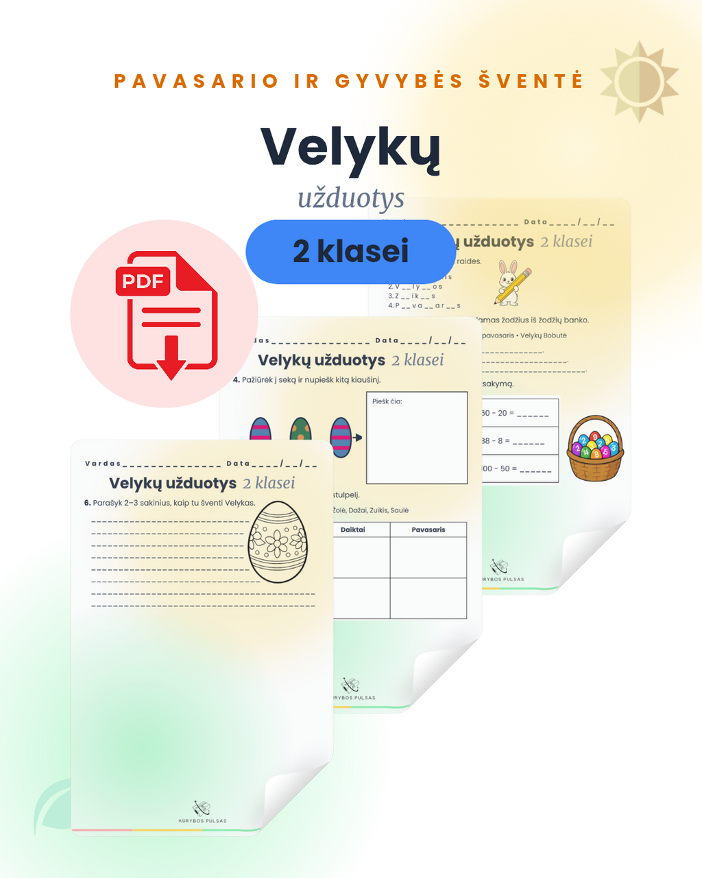 Velykos | Paruoštas ugdymo priemonių rinkinys 1–4 klasėms