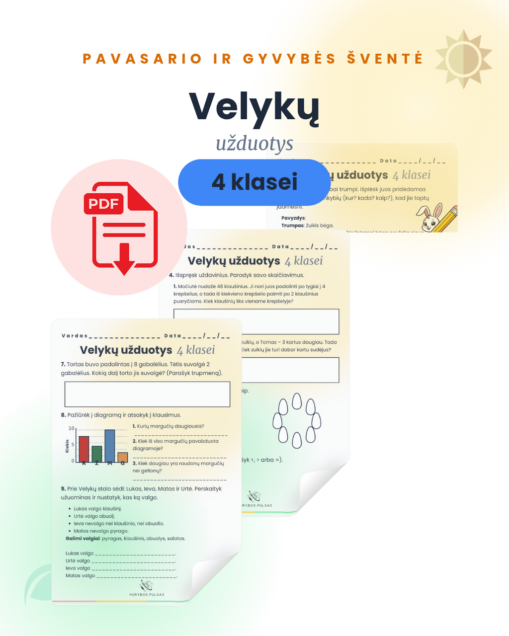 Velykos | Paruoštas ugdymo priemonių rinkinys 1–4 klasėms