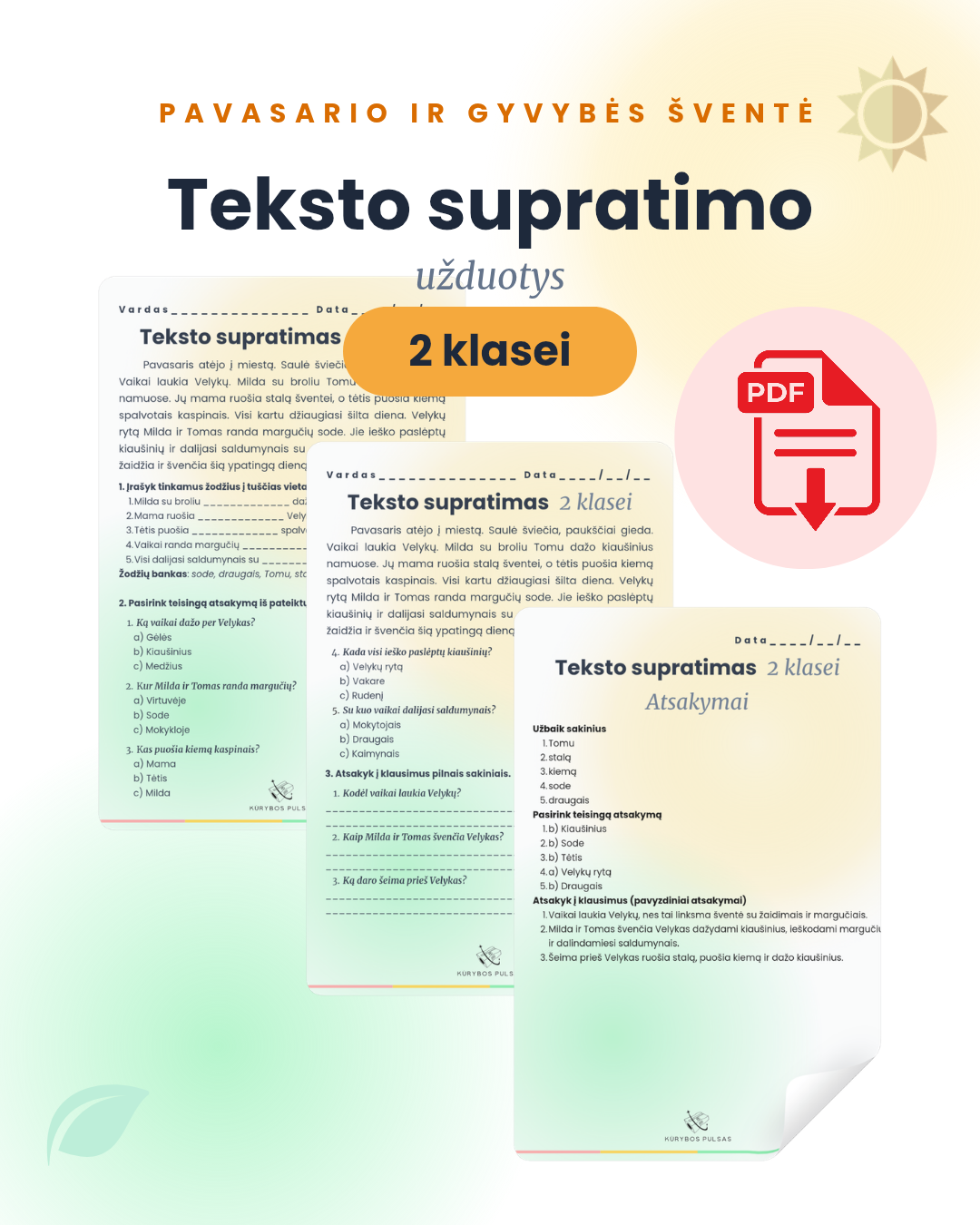 Velykos | Paruoštas ugdymo priemonių rinkinys 1–4 klasėms