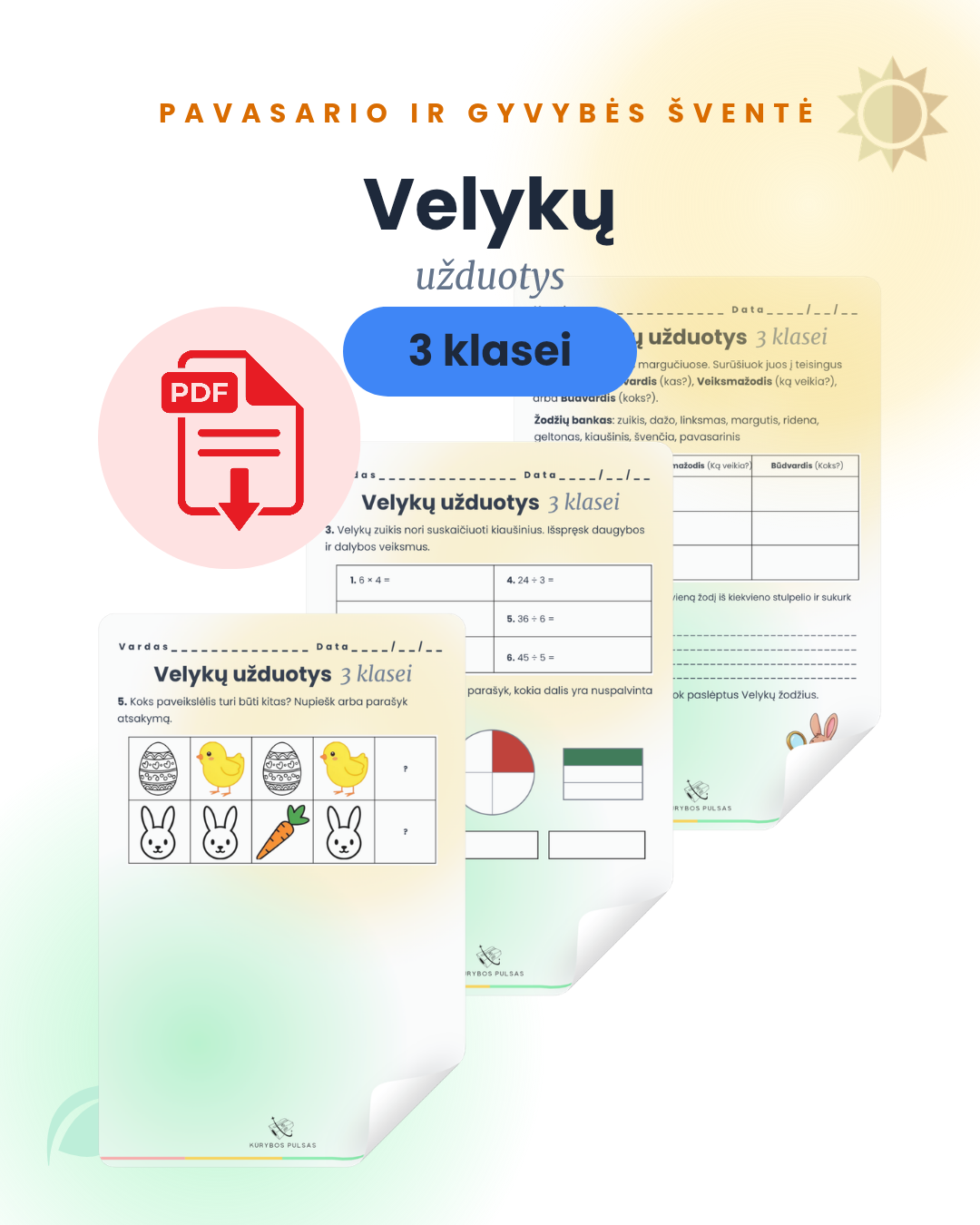 Velykos | Paruoštas ugdymo priemonių rinkinys 1–4 klasėms