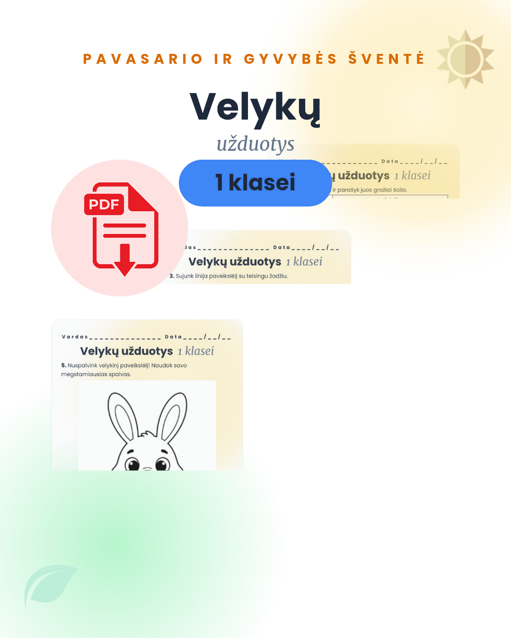 Velykos | Paruoštas ugdymo priemonių rinkinys 1–4 klasėms
